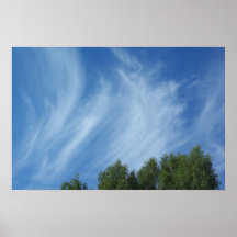 Clouds and trees poster