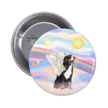 Clouds - Bernese Mountain Dog Angel Pinback Buttons