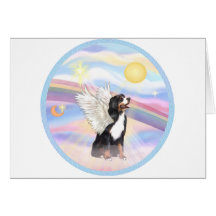 Clouds - Bernese Mountain Dog Angel Card