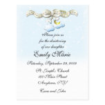 Clouds Blue Christening Invitation Post Card