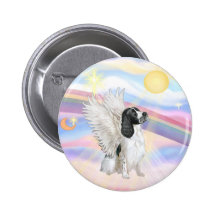 Clouds - English Springer Spaniel Angel Button