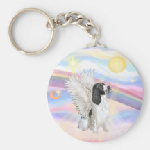 Clouds - English Springer Spaniel Angel Keychains