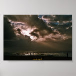 clouds on dutch beach print