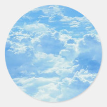 Clouds Round Sticker