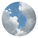clouds round sticker