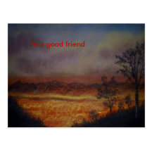 clouds,  to a good friend post card