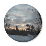Cloudy February Dawn Fridge Magnets