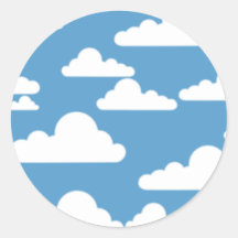 cloudy sky pattern stickers