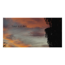Cloudy waves photo card template