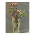 Clove and clematis in a crystal vase - Manet Postcard