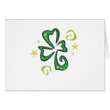 Clover and Swirls St. Paddys Day Design Card