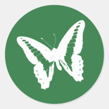Clover Green Butterfly Envelope Sticker Seal