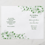 Clover Irish Wedding Program Flyers