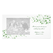 Clover Irish Wedding Thank You Photo Cards