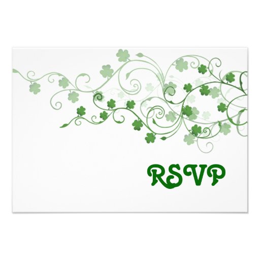 Clover RSVP Card Personalized Invitations