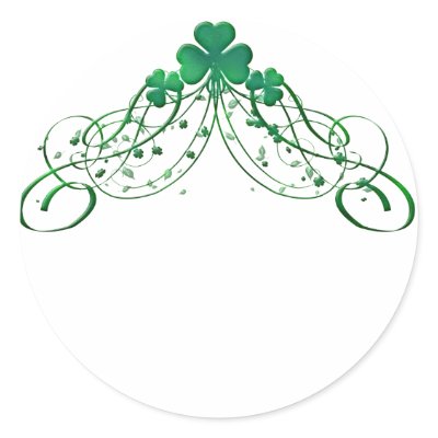 Clover & Scrolls Line Design Stickers by mrssocolov2