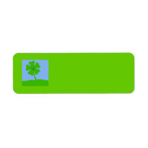 Clover-smile787 CARTOON FOUR LEAF CLOVER IRISH CUT Return Address Labels