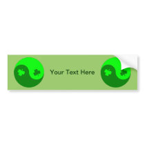 Clover Yin Yang Bumper Stickers