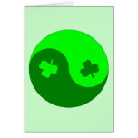 Clover Yin Yang Greeting Cards