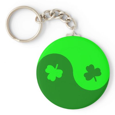 Clover Yin Yang Key Chain by JKcoder