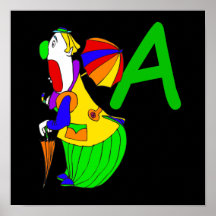Clown A.png Print