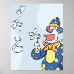 Clown Blowing Bubbles Print