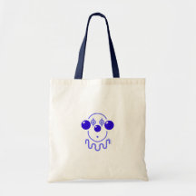 Clown - Blueberry Canvas Bags