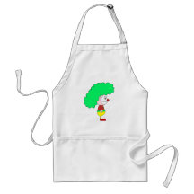 Clown Cartoon. Yellow, red and green. Aprons