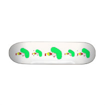 Clown Cartoon. Yellow, red and green. Skate Board Deck