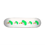 Clown Cartoon. Yellow, red and green. Skate Board Deck