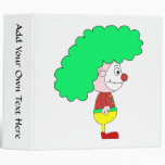 Clown Cartoon. Yellow, red and green. Vinyl Binder