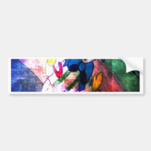CLOWN CAUGHT IN RAIN.jpg Bumper Sticker