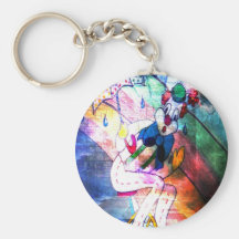 CLOWN CAUGHT IN RAIN.jpg Keychains