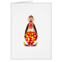 Clown de cirque carte de vœux
