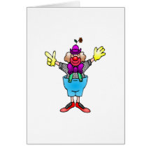 Clown de cirque carte de vœux