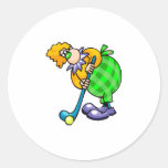 Clown de golfeur autocollants