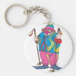Clown de ski porte-clefs