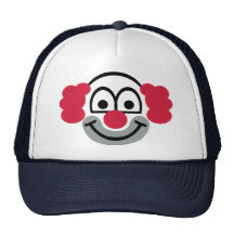 Clown face mesh hat