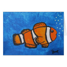 Clown Fish by Joel Anderson Greeting Cards