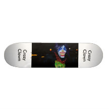 Clown fou, clown fou skateboard customisable
