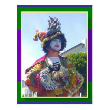 Clown heureux de Mardis Gras Carte Postale
