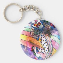 CLOWN IN LOVE.jpg Key Chains