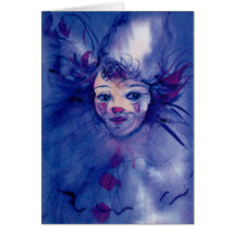 CLOWN IN PURPLE CARD