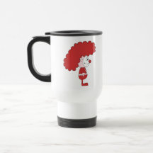 Clown in Red and White. Cartoon. Coffee Mugs