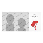 Clown in Red and White. Cartoon. Customized Photo Card