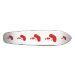 Clown in Red and White. Cartoon. Custom Skate Board