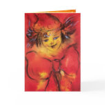CLOWN IN RED WITH GOLD SPARKLES CARDS