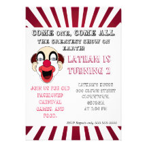 Clown invitation