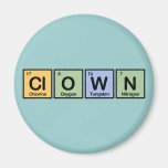 Clown made of Elements Fridge Magnet