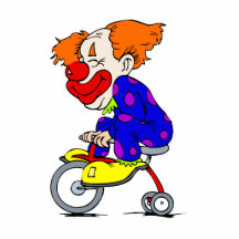 Clown on tricycle photo sculptures
